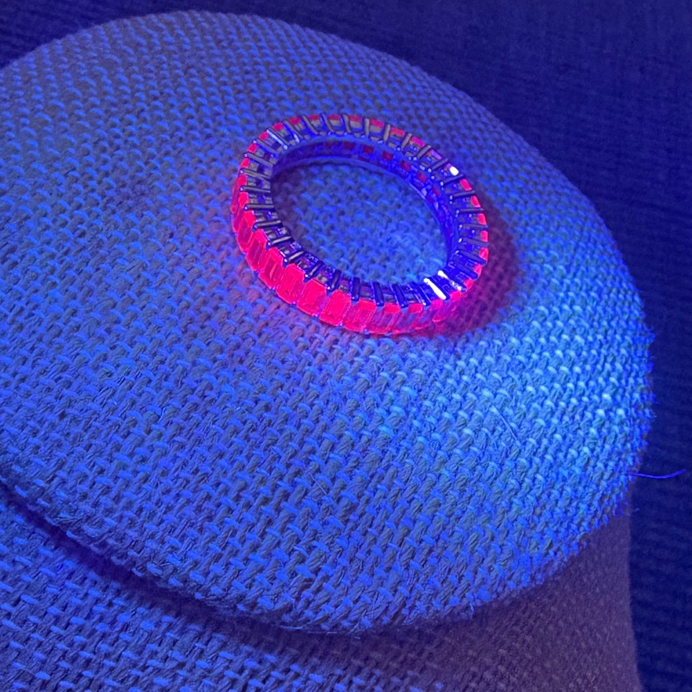 Solid Sterling Silver Genuine Ruby Eternity Band … - image 4